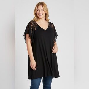 Jordan Taylor - Fairy Butterfly Sleeve Lace Short sleeve Top